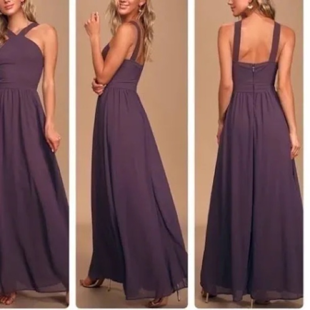 Lulu's Plum Maxi Dress